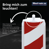 Plastic traffic panel type 60 | film RA2/C, hatched | on both sides indicating left | red / white